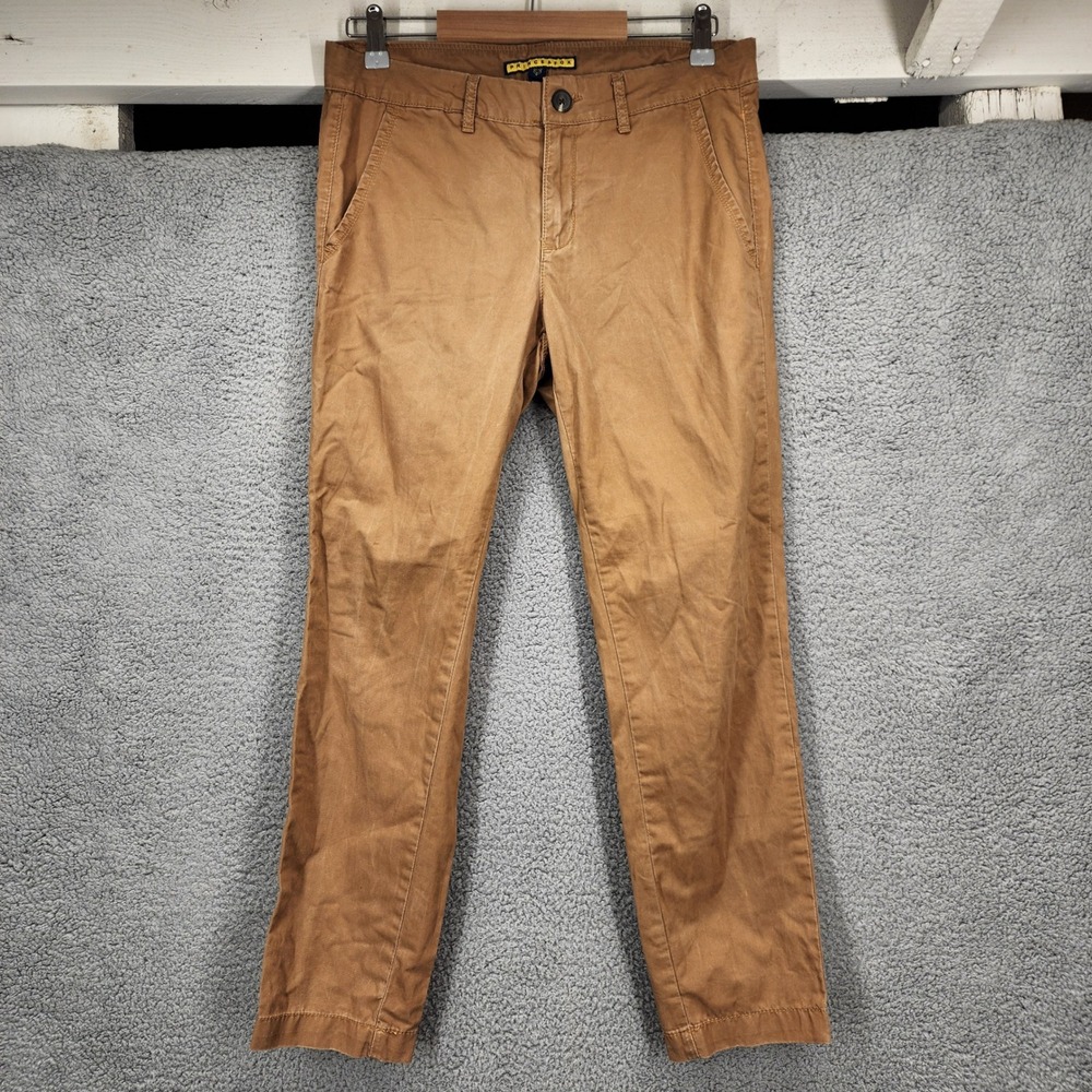 Prince & Fox Womens 6R Chino Pants Brown Tan Cotton Lyocell Regular Fit Trousers